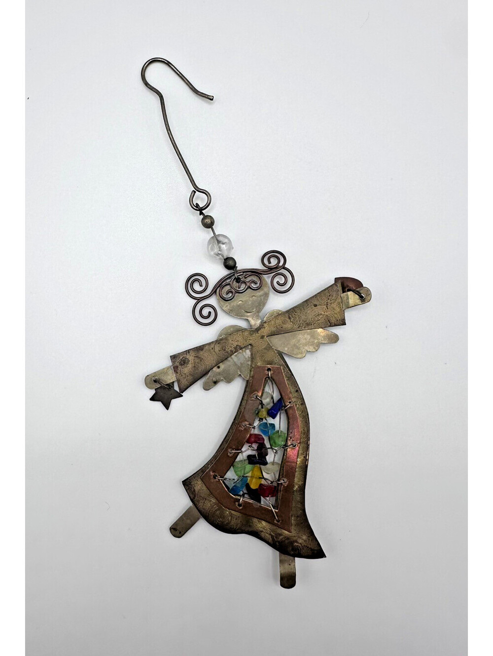Folk Art Handmade Metal Angel